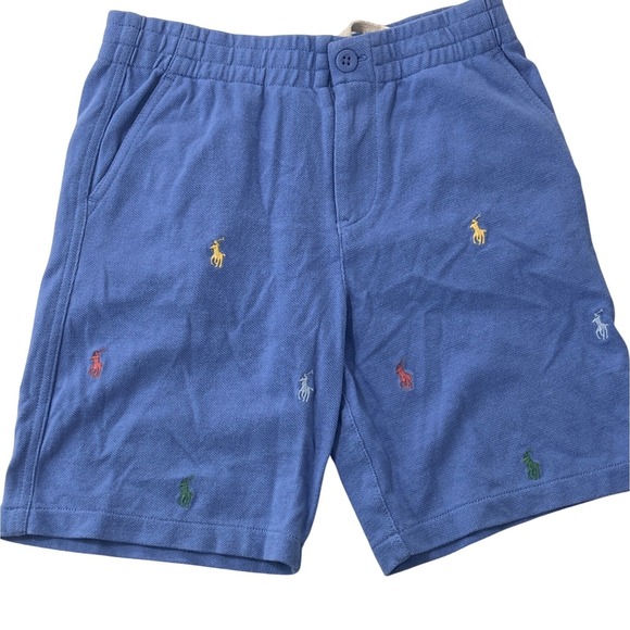 Polo Ralph Lauren Other - Ralph Lauren Kids Blue Colorful Pastel Logo Preppy Shorts Boys 7 Vacation Beach